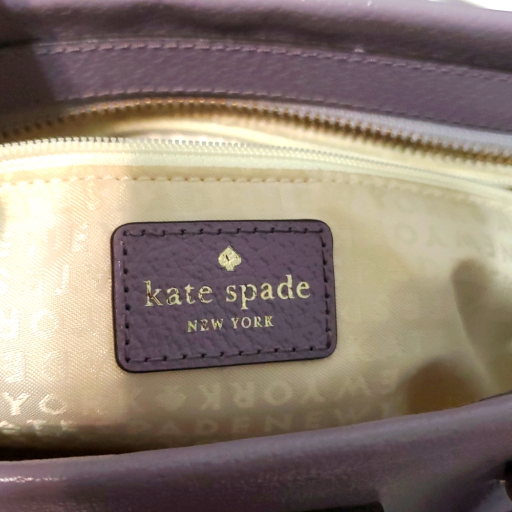 Kate Spade New York Wellesley Camryn Lilac Leather Satchel Bag💜 - Picture 13 of 16